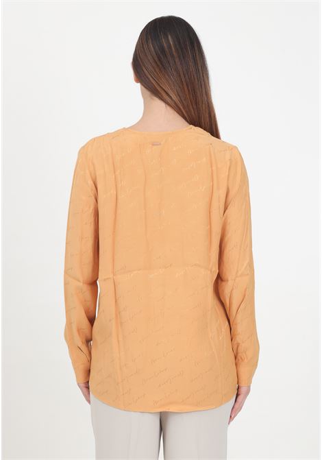 Orange elegant women's shirt with Armani Exchange signature print ARMANI EXCHANGE | 6DYC20YN4VZ1788